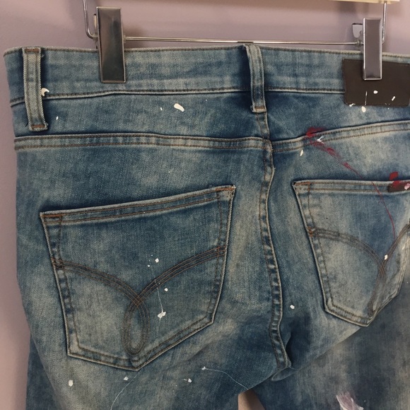 Fear of God Style CK Painted + Ripped Jeans Denim - Picture 15 of 16